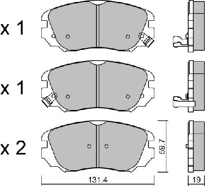 Aisin BPOP-1010 - Bremsbelagsatz, Scheibenbremse alexcarstop-ersatzteile.com