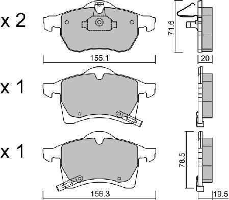 Aisin BPOP-1013 - Bremsbelagsatz, Scheibenbremse alexcarstop-ersatzteile.com