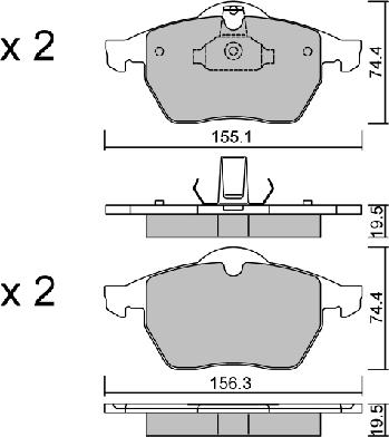 Aisin BPOP-1012 - Bremsbelagsatz, Scheibenbremse alexcarstop-ersatzteile.com