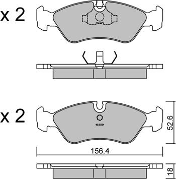 AISIN BPOP-1017 - Bremsbelagsatz, Scheibenbremse alexcarstop-ersatzteile.com