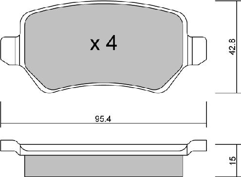 AISIN BPOP-2003 - Bremsbelagsatz, Scheibenbremse alexcarstop-ersatzteile.com