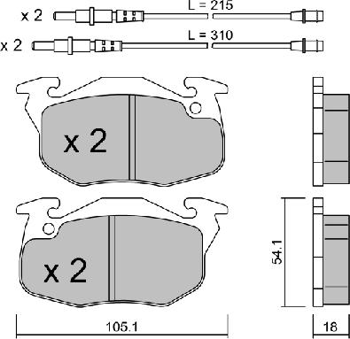 Aisin BPPE-1014 - Bremsbelagsatz, Scheibenbremse alexcarstop-ersatzteile.com