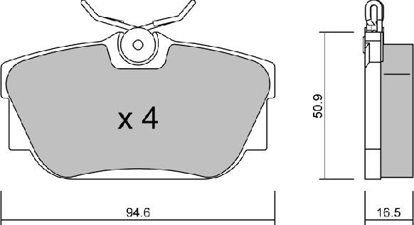 Aisin BPVW-2900 - Bremsbelagsatz, Scheibenbremse alexcarstop-ersatzteile.com