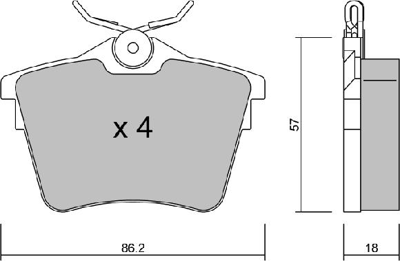 Aisin BPPE-2006 - Bremsbelagsatz, Scheibenbremse alexcarstop-ersatzteile.com