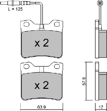 Aisin BPPE-2003 - Bremsbelagsatz, Scheibenbremse alexcarstop-ersatzteile.com