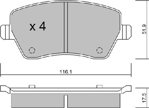 Aisin BPRE-1901 - Bremsbelagsatz, Scheibenbremse alexcarstop-ersatzteile.com