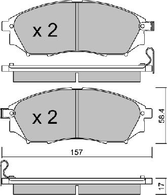 Aisin BPRE-1011 - Bremsbelagsatz, Scheibenbremse alexcarstop-ersatzteile.com