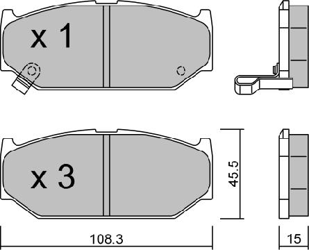 Aisin BPSZ-1000 - Bremsbelagsatz, Scheibenbremse alexcarstop-ersatzteile.com