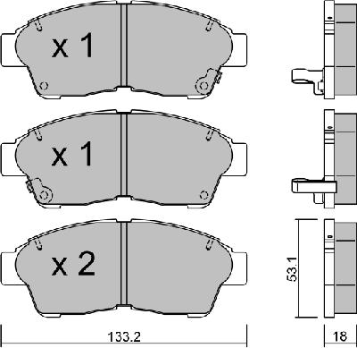 Aisin BPTO-1906 - Bremsbelagsatz, Scheibenbremse alexcarstop-ersatzteile.com