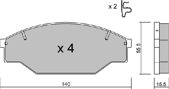 AISIN BPTO-1915 - Bremsbelagsatz, Scheibenbremse alexcarstop-ersatzteile.com