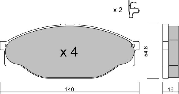 Aisin BPTO-1913 - Bremsbelagsatz, Scheibenbremse alexcarstop-ersatzteile.com