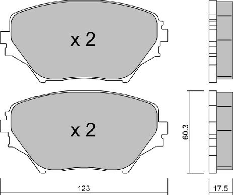 Aisin BPTO-1924 - Bremsbelagsatz, Scheibenbremse alexcarstop-ersatzteile.com