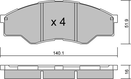 Lucas Electrical 6135009 - Bremsbelagsatz, Scheibenbremse alexcarstop-ersatzteile.com