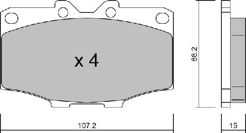 Aisin BPTO-2904 - Bremsbelagsatz, Scheibenbremse alexcarstop-ersatzteile.com