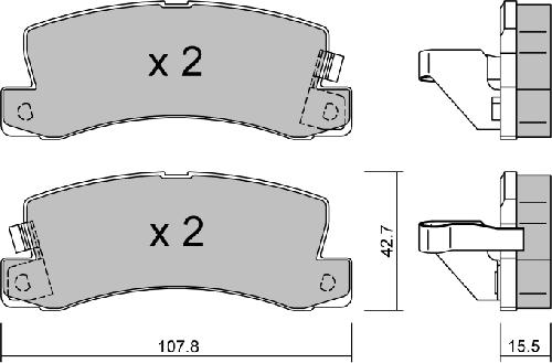 AISIN BPTO-2900 - Bremsbelagsatz, Scheibenbremse alexcarstop-ersatzteile.com