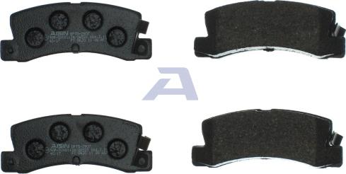 AISIN BPTO-2907 - Bremsbelagsatz, Scheibenbremse alexcarstop-ersatzteile.com