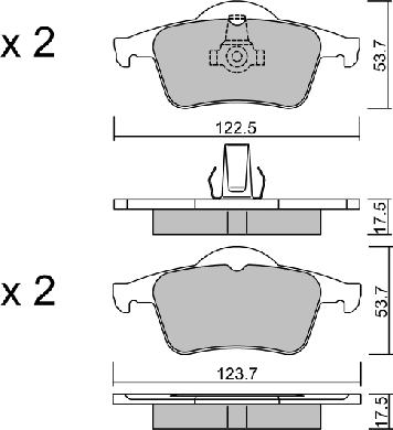 Aisin BPVO-2001 - Bremsbelagsatz, Scheibenbremse alexcarstop-ersatzteile.com