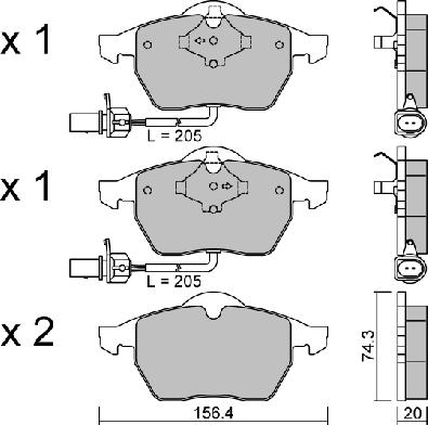 Aisin BPVW-1014 - Bremsbelagsatz, Scheibenbremse alexcarstop-ersatzteile.com