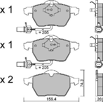 Aisin BPVW-1010 - Bremsbelagsatz, Scheibenbremse alexcarstop-ersatzteile.com