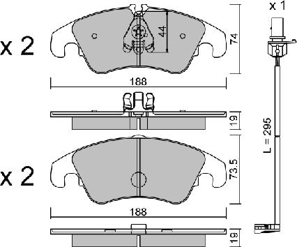 Aisin BPVW-1017 - Bremsbelagsatz, Scheibenbremse alexcarstop-ersatzteile.com