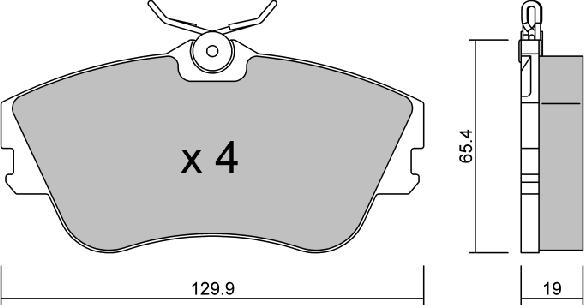 Aisin BPVW-1034 - Bremsbelagsatz, Scheibenbremse alexcarstop-ersatzteile.com