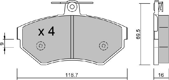 Aisin BPVW-1024 - Bremsbelagsatz, Scheibenbremse alexcarstop-ersatzteile.com