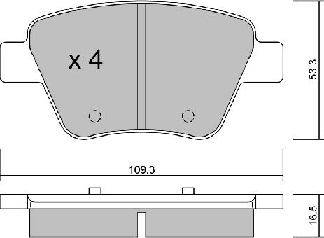 Aisin BPVW-2006 - Bremsbelagsatz, Scheibenbremse alexcarstop-ersatzteile.com