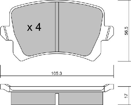 Aisin BPVW-2007 - Bremsbelagsatz, Scheibenbremse alexcarstop-ersatzteile.com