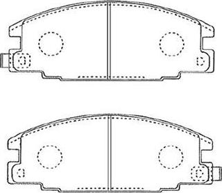 Aisin J1N010 - Bremsbelagsatz, Scheibenbremse alexcarstop-ersatzteile.com