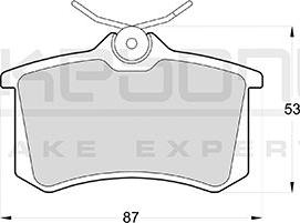 Akebono AN-4462K - Bremsbelagsatz, Scheibenbremse alexcarstop-ersatzteile.com