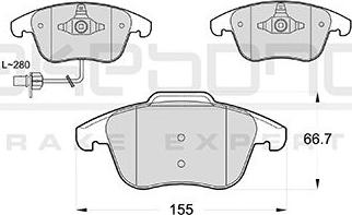 Akebono AN-4549WK - Bremsbelagsatz, Scheibenbremse alexcarstop-ersatzteile.com