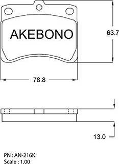 Akebono AN-4040WK - Bremsbelagsatz, Scheibenbremse alexcarstop-ersatzteile.com