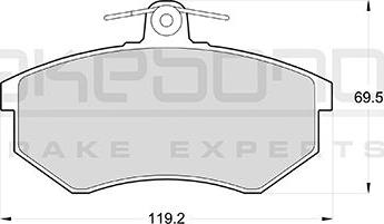 Akebono AN-4076KE - Bremsbelagsatz, Scheibenbremse alexcarstop-ersatzteile.com