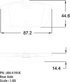 Akebono AN-4191K - Bremsbelagsatz, Scheibenbremse alexcarstop-ersatzteile.com