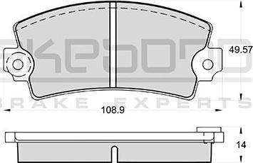 Akebono AN-4146WKE - Bremsbelagsatz, Scheibenbremse alexcarstop-ersatzteile.com