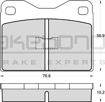 Akebono AN-4142KE - Bremsbelagsatz, Scheibenbremse alexcarstop-ersatzteile.com