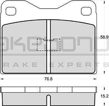 Akebono AN-4142K - Bremsbelagsatz, Scheibenbremse alexcarstop-ersatzteile.com