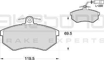 Akebono AN-4169WKE - Bremsbelagsatz, Scheibenbremse alexcarstop-ersatzteile.com