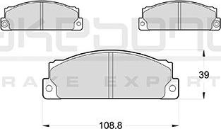 Akebono AN-4164WKE - Bremsbelagsatz, Scheibenbremse alexcarstop-ersatzteile.com