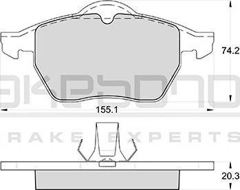 Akebono AN-4357K - Bremsbelagsatz, Scheibenbremse alexcarstop-ersatzteile.com