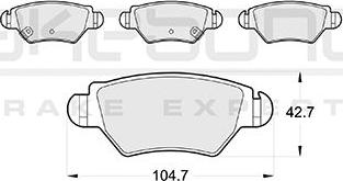 Akebono AN-4338WKE - Bremsbelagsatz, Scheibenbremse alexcarstop-ersatzteile.com