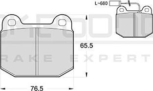 Akebono AN-4299K - Bremsbelagsatz, Scheibenbremse alexcarstop-ersatzteile.com