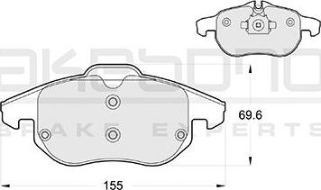 Akebono AN-4288K - Bremsbelagsatz, Scheibenbremse alexcarstop-ersatzteile.com