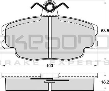 Akebono AN-4743WK - Bremsbelagsatz, Scheibenbremse alexcarstop-ersatzteile.com