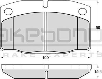 Akebono AN-4774K - Bremsbelagsatz, Scheibenbremse alexcarstop-ersatzteile.com