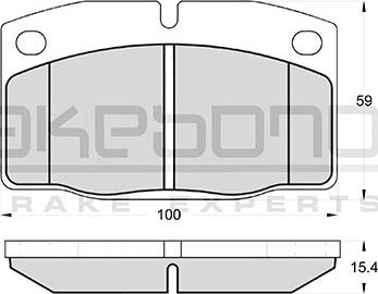 Akebono AN-4773KE - Bremsbelagsatz, Scheibenbremse alexcarstop-ersatzteile.com