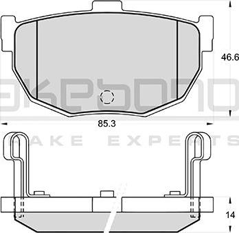 Akebono AN-141WK - Bremsbelagsatz, Scheibenbremse alexcarstop-ersatzteile.com