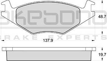 Akebono AN-143K - Bremsbelagsatz, Scheibenbremse alexcarstop-ersatzteile.com