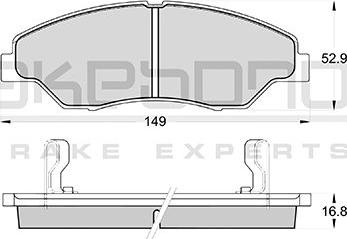 Akebono AN-8047WKE - Bremsbelagsatz, Scheibenbremse alexcarstop-ersatzteile.com