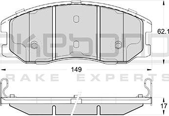 Akebono AN-8143WK - Bremsbelagsatz, Scheibenbremse alexcarstop-ersatzteile.com